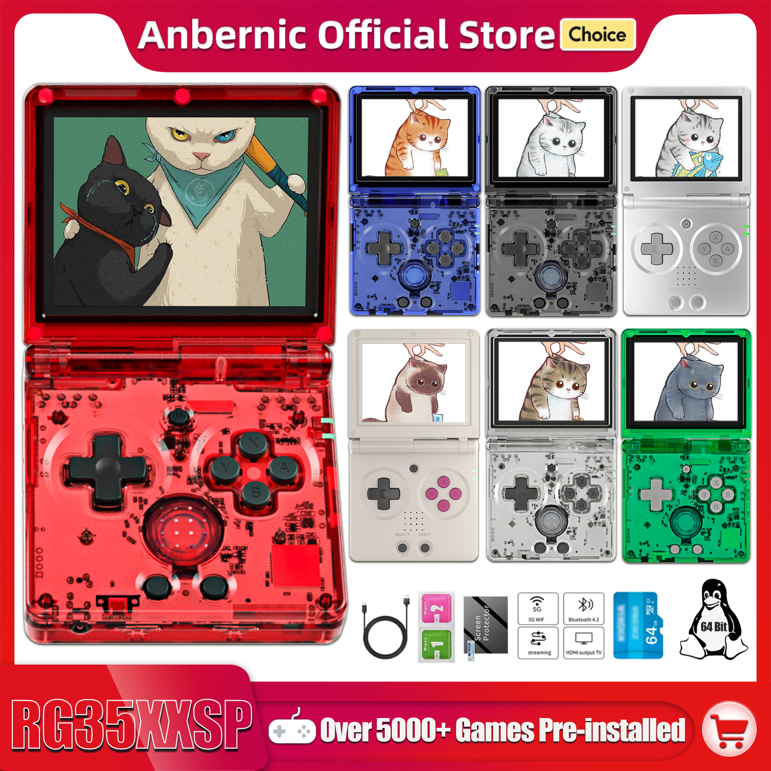 Retro Gaming Gadgets - ANBERNIC NEW RG35XXSP Flip Handheld Game