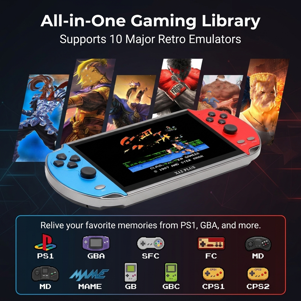 Retro Gaming Gadgets - Lightweight X12 Retro Video Game Console