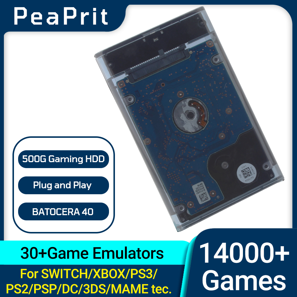 Retro Gaming Xbox - PEAPRIT 500G Gaming HDD Retro Game