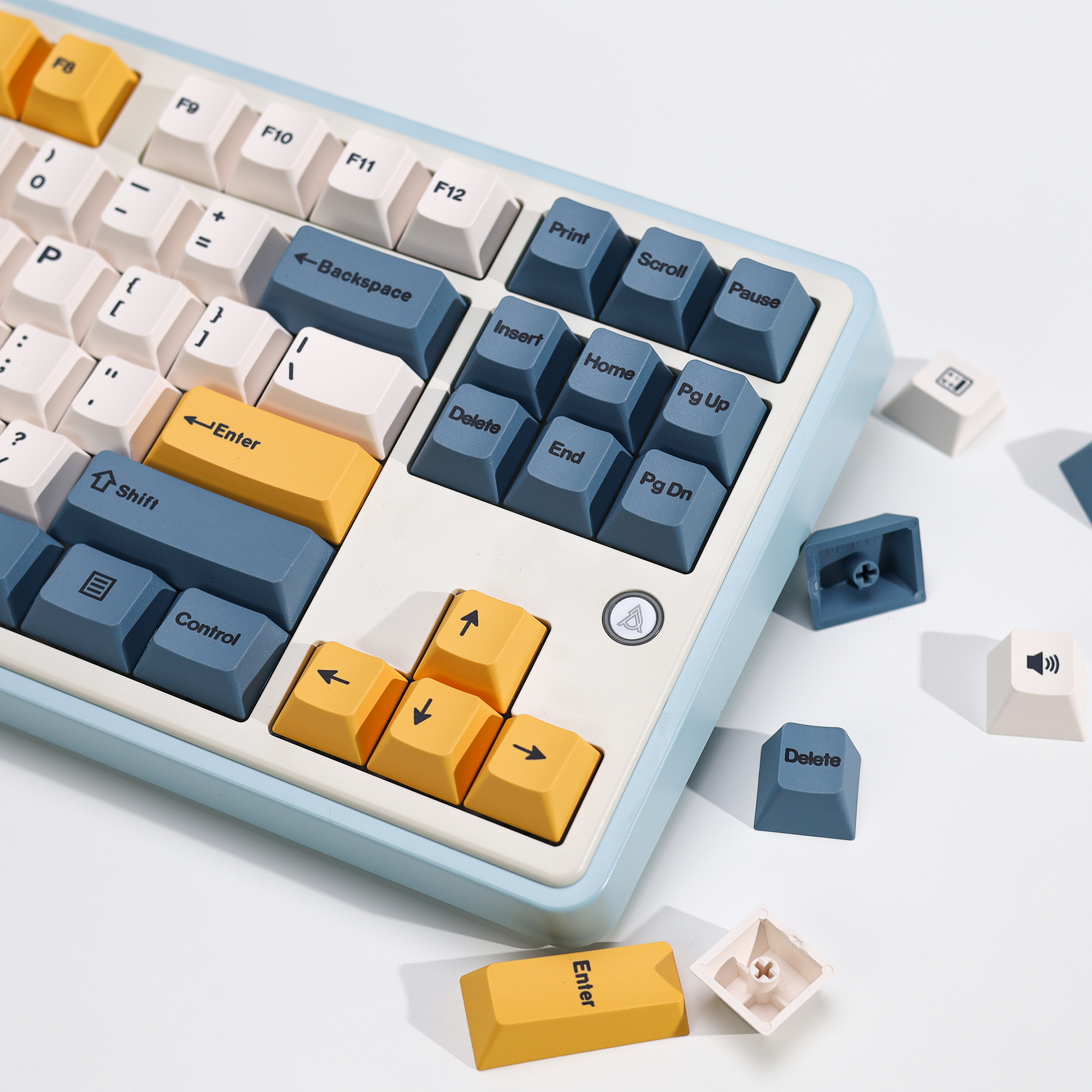 Retro Gaming Uk - KBDiy Retro Apricot Yellow Keycaps PBT