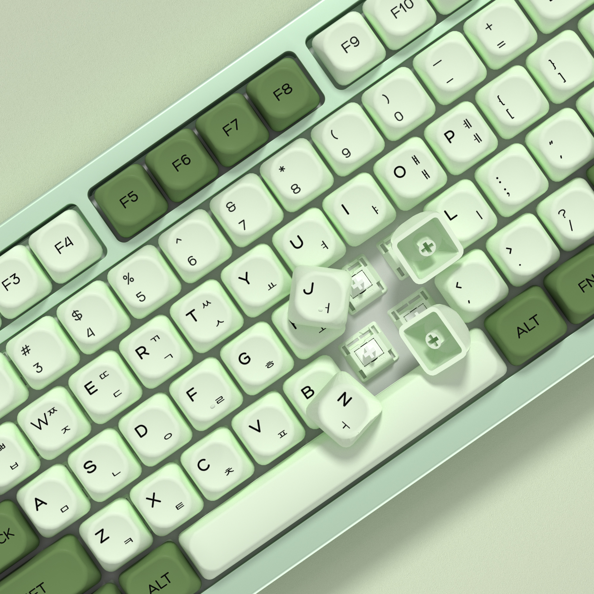 KBDiy Matcha Korean Keycap Gre - Retro Gaming Laptop review and price