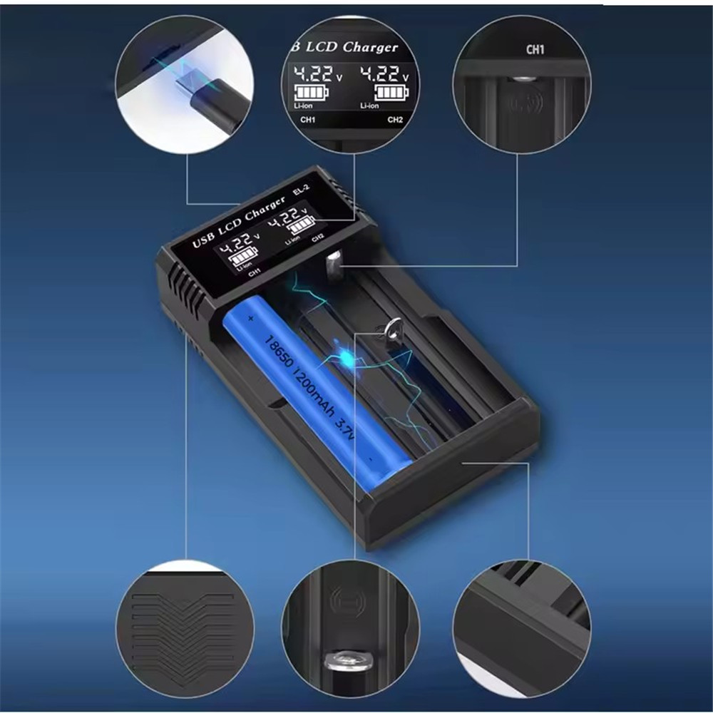 USB LCD Battery Smart Charger  - Rechargeable Battery Aa review and price