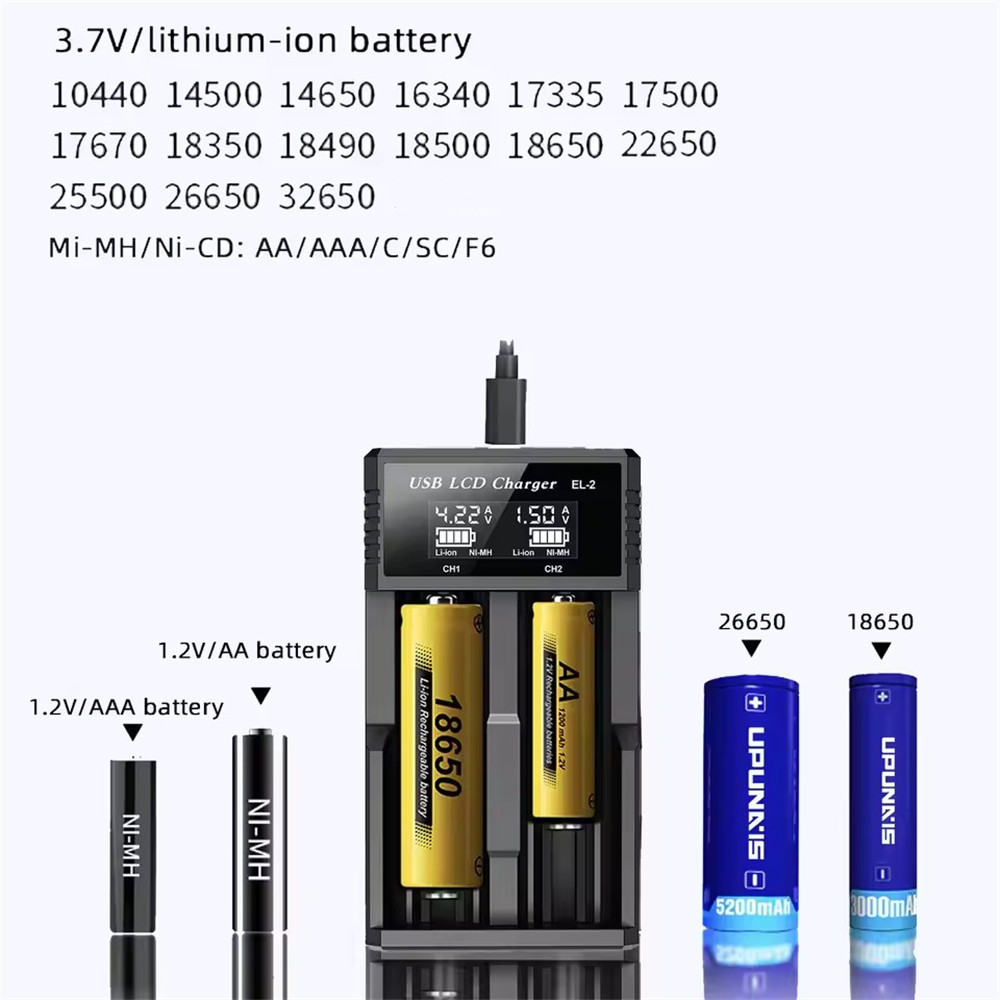 USB LCD Battery Smart Charger  - Rechargeable Battery Aa review and price