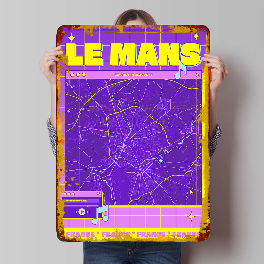 Le Mans France Vintage Map Met - Retro Gaming France review and price