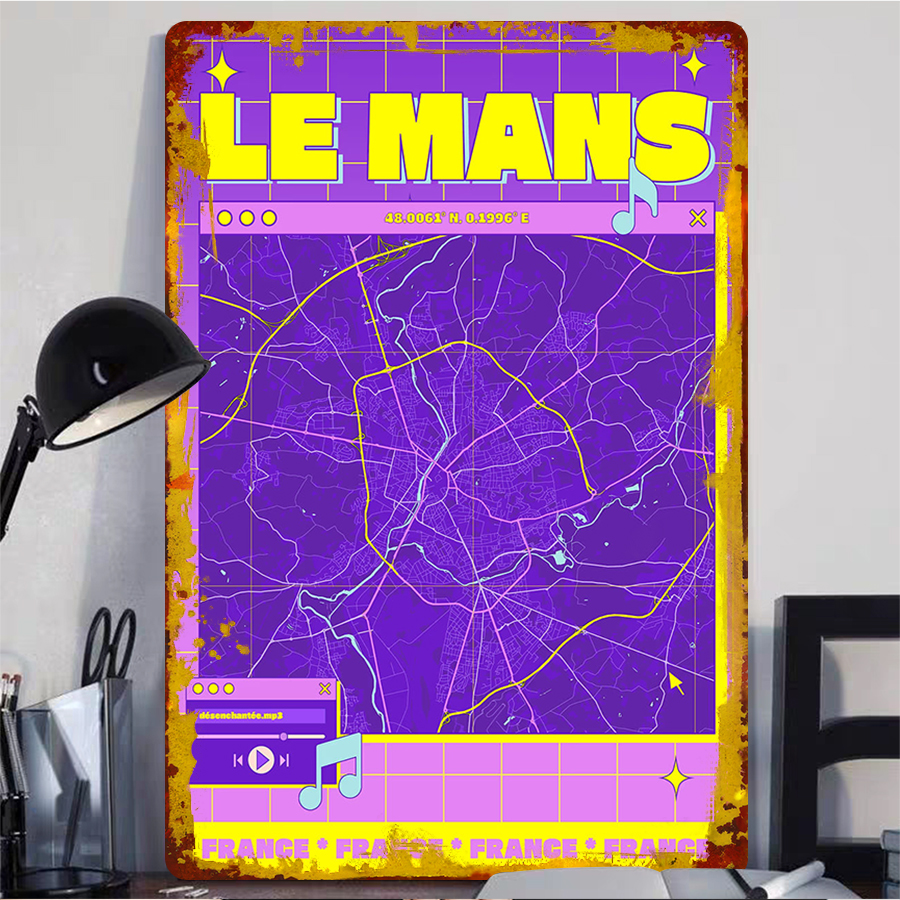 Le Mans France Vintage Map Met - Retro Gaming France review and price