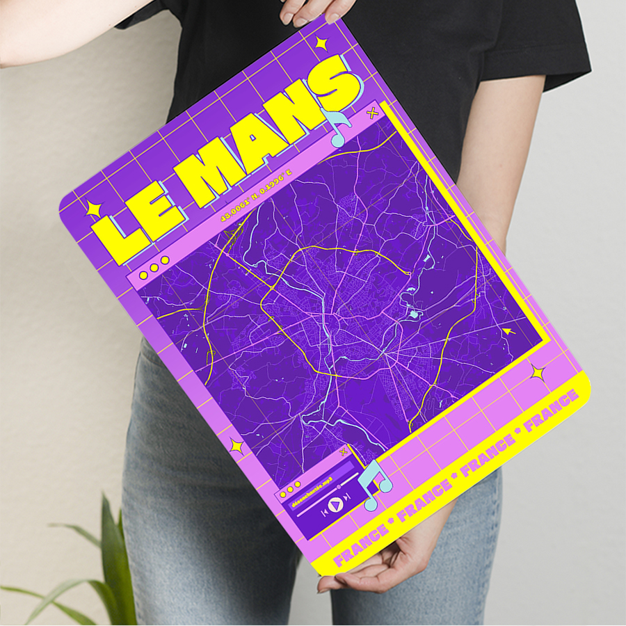 Le Mans France Vintage Map Met - Retro Gaming France review and price