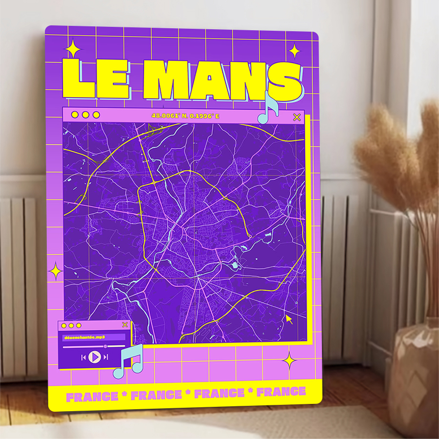 Le Mans France Vintage Map Met - Retro Gaming France review and price