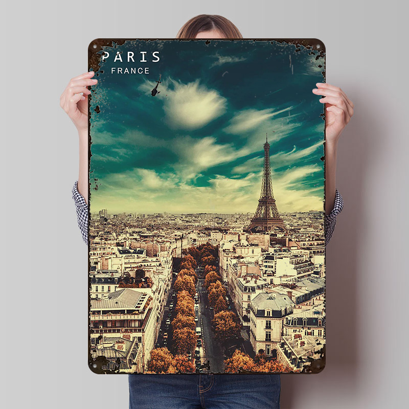 Paris France Metal Poster Wall - Retro Gaming France review and price