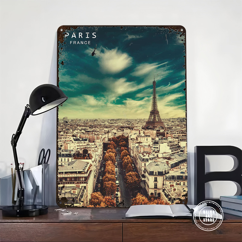Paris France Metal Poster Wall - Retro Gaming France review and price