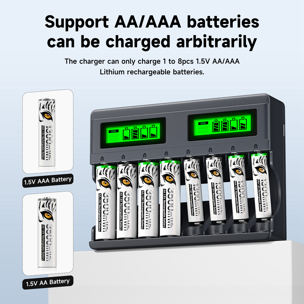 PALO 4-8 Slots 1.5V AA AAA Cha - Rechargeable Battery Aa review and price