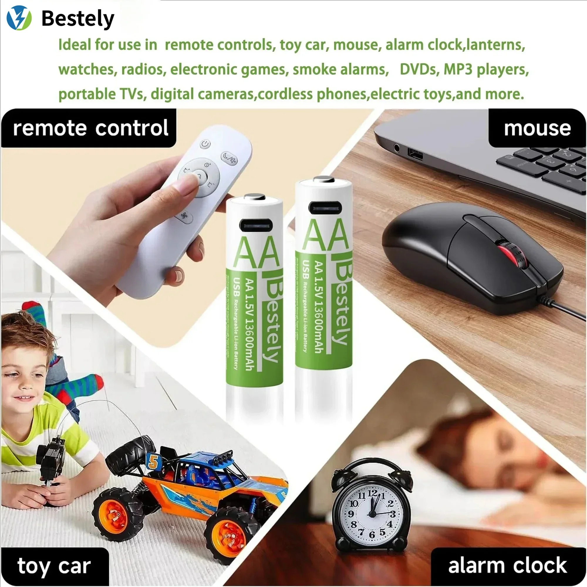 1.5V AA 13600mAh + AAA 6800mAh - Rechargeable Battery Aa review and price
