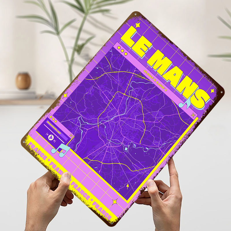 Le Mans France Map Retro Print - Retro Gaming France review and price