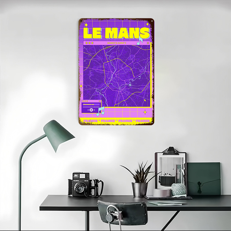 Le Mans France Map Retro Print - Retro Gaming France review and price