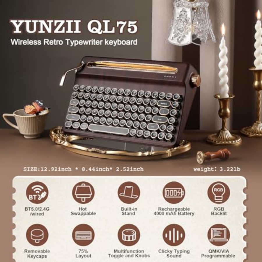 Wireless typewriter-style mech - Retro Gaming Uk review and price