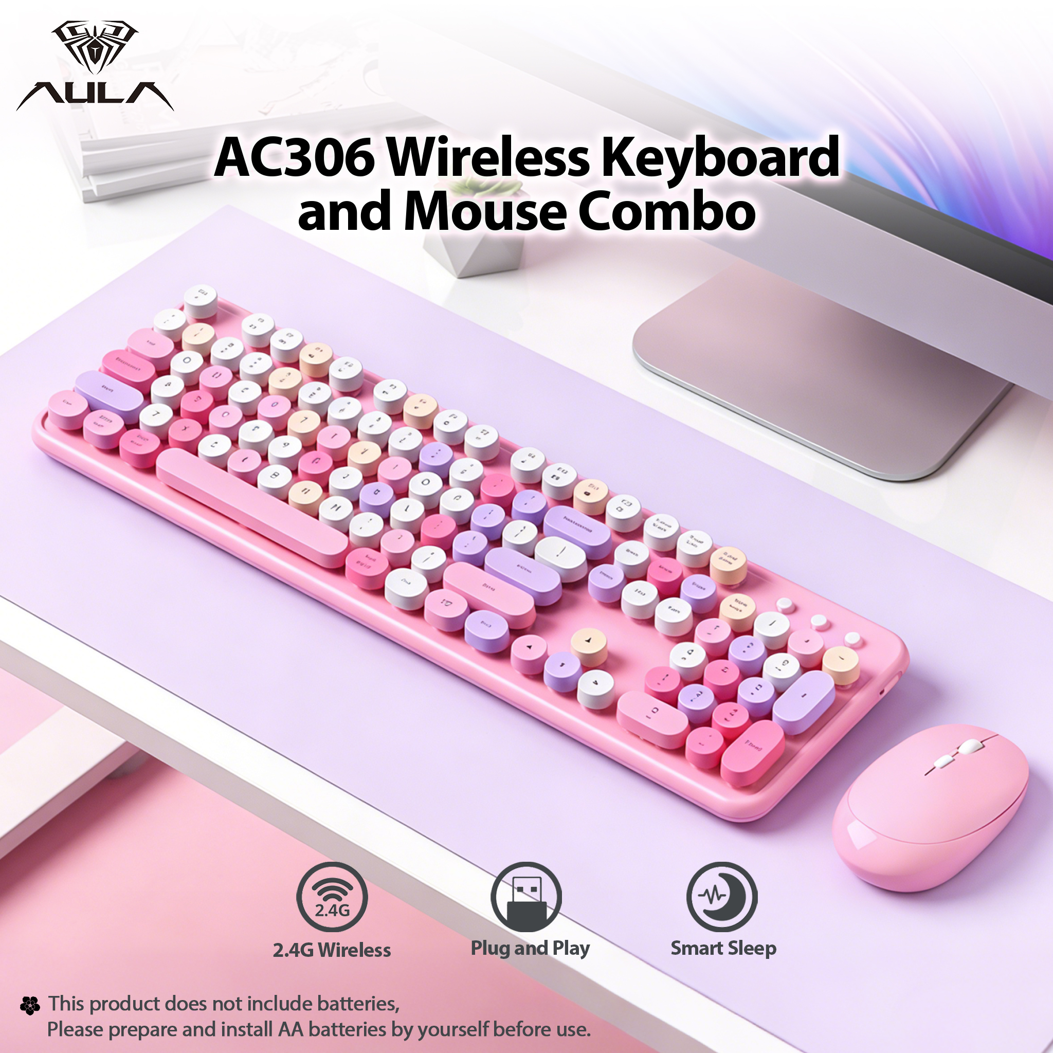 AULA AC306 2.4G Wireless Keybo - Retro Gaming Uk review and price