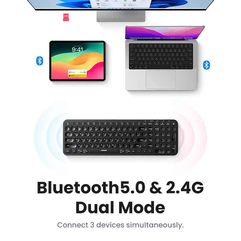 UGREEN Keyboard Wireless Bluet - Retro Gaming Mac review and price