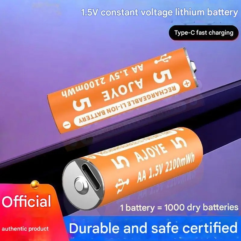 Fast Charging 1.5V 2100mWh AA  - Rechargeable Battery Aa review and price