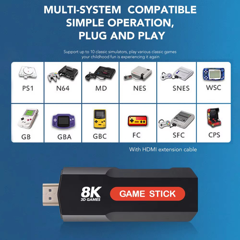 X2 Game Stick HD 4K 8K 3D Cons - Retro Gaming Usb Stick review and price