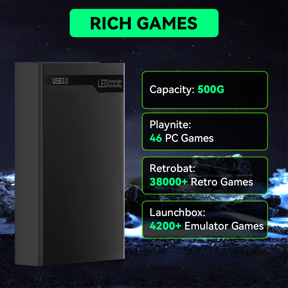 MIX500G Game Hard Drive With 3 - Retro Gaming Xbox review and price