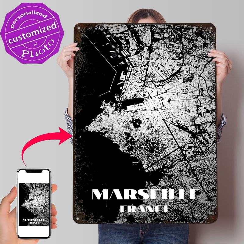 Marseille France Map Art Print - Retro Gaming France review and price