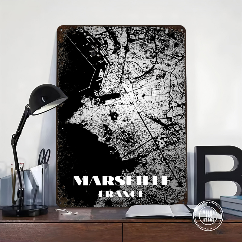 Marseille France Map Art Print - Retro Gaming France review and price