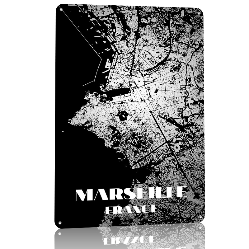 Marseille France Map Art Print - Retro Gaming France review and price