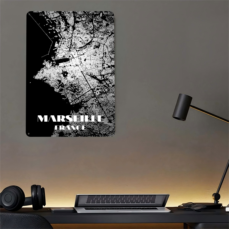 Marseille France Map Art Print - Retro Gaming France review and price