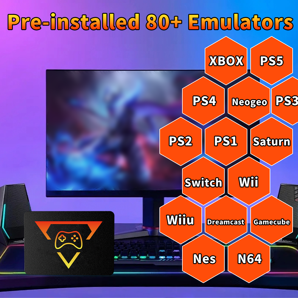 Portable Retro Gaming SSD 80+E - Retro Gaming Xbox review and price
