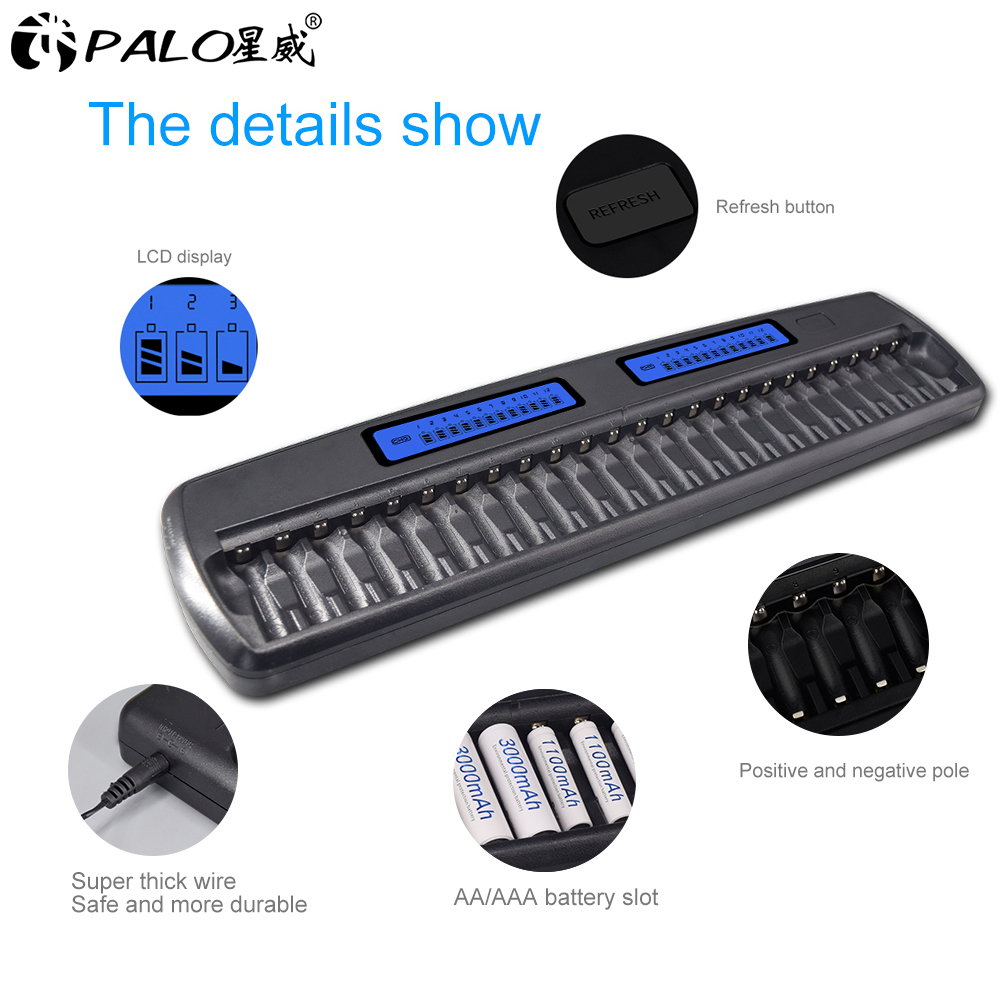 PALO 24/36/48 Slots 1.2V LCD D - Rechargeable Battery Aa review and price